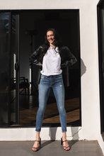 Load image into Gallery viewer, HIGH RISE BUTTON UP ANKLE SKINNY

