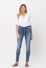 Load image into Gallery viewer, HIGH RISE BUTTON UP ANKLE SKINNY
