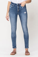 Load image into Gallery viewer, HIGH RISE BUTTON UP ANKLE SKINNY
