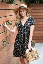 Load image into Gallery viewer, DEEP V NECK A LINE MINI DRESS
