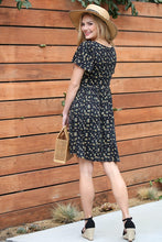Load image into Gallery viewer, DEEP V NECK A LINE MINI DRESS

