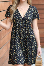 Load image into Gallery viewer, DEEP V NECK A LINE MINI DRESS
