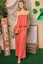 Load image into Gallery viewer, FLARE TUBE TOP WITH TWO FER LOOK JUMPSUIT
