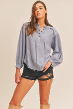 Load image into Gallery viewer, Distressed Button Down Top
