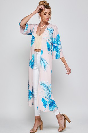 Pink Tropical Kimono