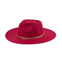 Load image into Gallery viewer, Fedora Hat with Chain
