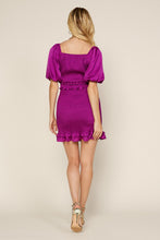 Load image into Gallery viewer, Purple Puffy Sleeve Dress
