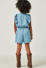 Load image into Gallery viewer, Denim Ruffle Romper - Mini Beauties
