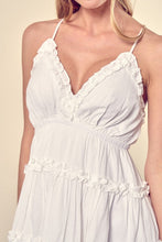 Load image into Gallery viewer, RUFFLE DETAIL TIERED MINI DRESS

