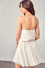 Load image into Gallery viewer, Creamy White Cowl Neck Beaded Strap Dress
