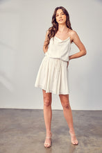 Load image into Gallery viewer, Creamy White Cowl Neck Beaded Strap Dress
