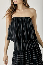 Load image into Gallery viewer, PIN STRIPE PRINT TUBE MAXI DRESS
