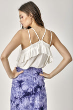 Load image into Gallery viewer, TRIM DETAIL WITH RUFFLE CAMI TOP
