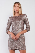 Load image into Gallery viewer, Sequin Embroidery Fitted Mini Dress
