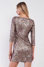 Load image into Gallery viewer, Sequin Embroidery Fitted Mini Dress

