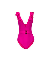 Load image into Gallery viewer, Ruffle One Piece with Waist Belt
