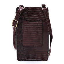 Load image into Gallery viewer, Croc Alligator Crossbody Bag Cell Phone Purse
