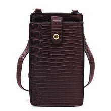 Load image into Gallery viewer, Croc Alligator Crossbody Bag Cell Phone Purse
