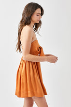 Load image into Gallery viewer, TIE FRONT TUBE ROMPER DRESS*

