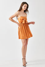 Load image into Gallery viewer, TIE FRONT TUBE ROMPER DRESS*

