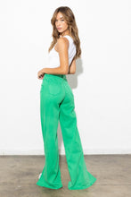 Load image into Gallery viewer, FRONT SLIT WIDE LEG TENCEL PANTS*
