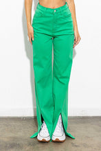 Load image into Gallery viewer, FRONT SLIT WIDE LEG TENCEL PANTS*

