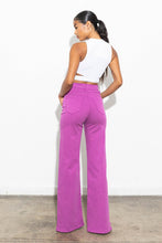 Load image into Gallery viewer, FRONT SLIT WIDE LEG TENCEL PANTS
