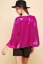 Load image into Gallery viewer, SOLID SEQUIN ROUND NECK TOP
