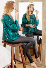 Load image into Gallery viewer, SOLID SEQUIN ROUND NECK TOP
