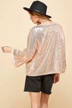 Load image into Gallery viewer, SOLID SEQUIN ROUND NECK TOP
