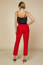 Load image into Gallery viewer, Red KNIT PINTUCK PANTS
