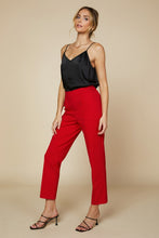 Load image into Gallery viewer, Red KNIT PINTUCK PANTS
