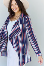 Load image into Gallery viewer, Striped Cardigan in Multi Navy
