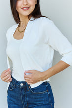 Load image into Gallery viewer, Cropped Cardigan in Ivory 3/4 sleeve
