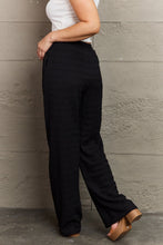 Load image into Gallery viewer, Textured High Waisted Pant in Black
