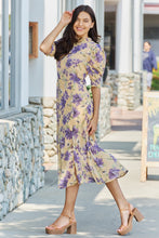Load image into Gallery viewer, Floral Midi Dress in Yellow
