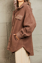 Load image into Gallery viewer, Cozy Girl Full Size Button Down Shacket
