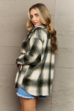 Load image into Gallery viewer, Oversized Plaid Shacket in Olive
