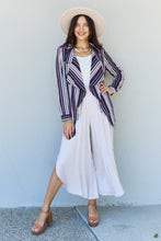Load image into Gallery viewer, Striped Cardigan in Multi Navy
