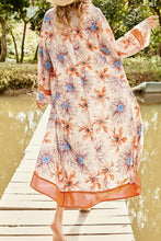 Load image into Gallery viewer, Floral Open Front Duster Cover Up
