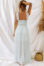 Load image into Gallery viewer, Plaid Ruffle Strap Smocked Maxi Dress
