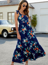 Load image into Gallery viewer, Floral Tie-Shoulder Sleeveless Dress
