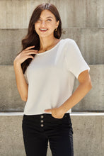 Load image into Gallery viewer, Criss Cross Pearl Detail Open Back T-Shirt
