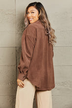 Load image into Gallery viewer, Cozy Girl Full Size Button Down Shacket
