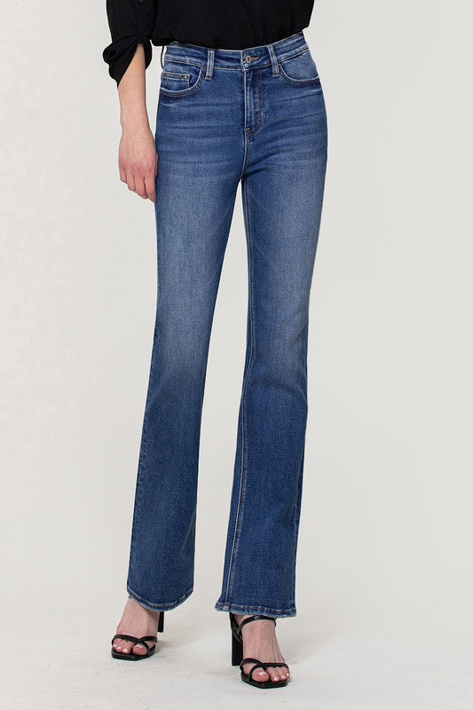 High Rise Strech Slim Bootcut Jeans