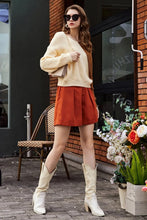 Load image into Gallery viewer, Two-Tone V-Neck Twisted Sweater (online exclusive)
