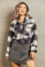 Load image into Gallery viewer, Cropped Plaid Shacket
