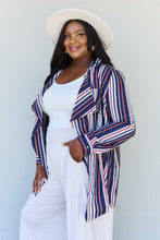 Load image into Gallery viewer, Striped Cardigan in Multi Navy

