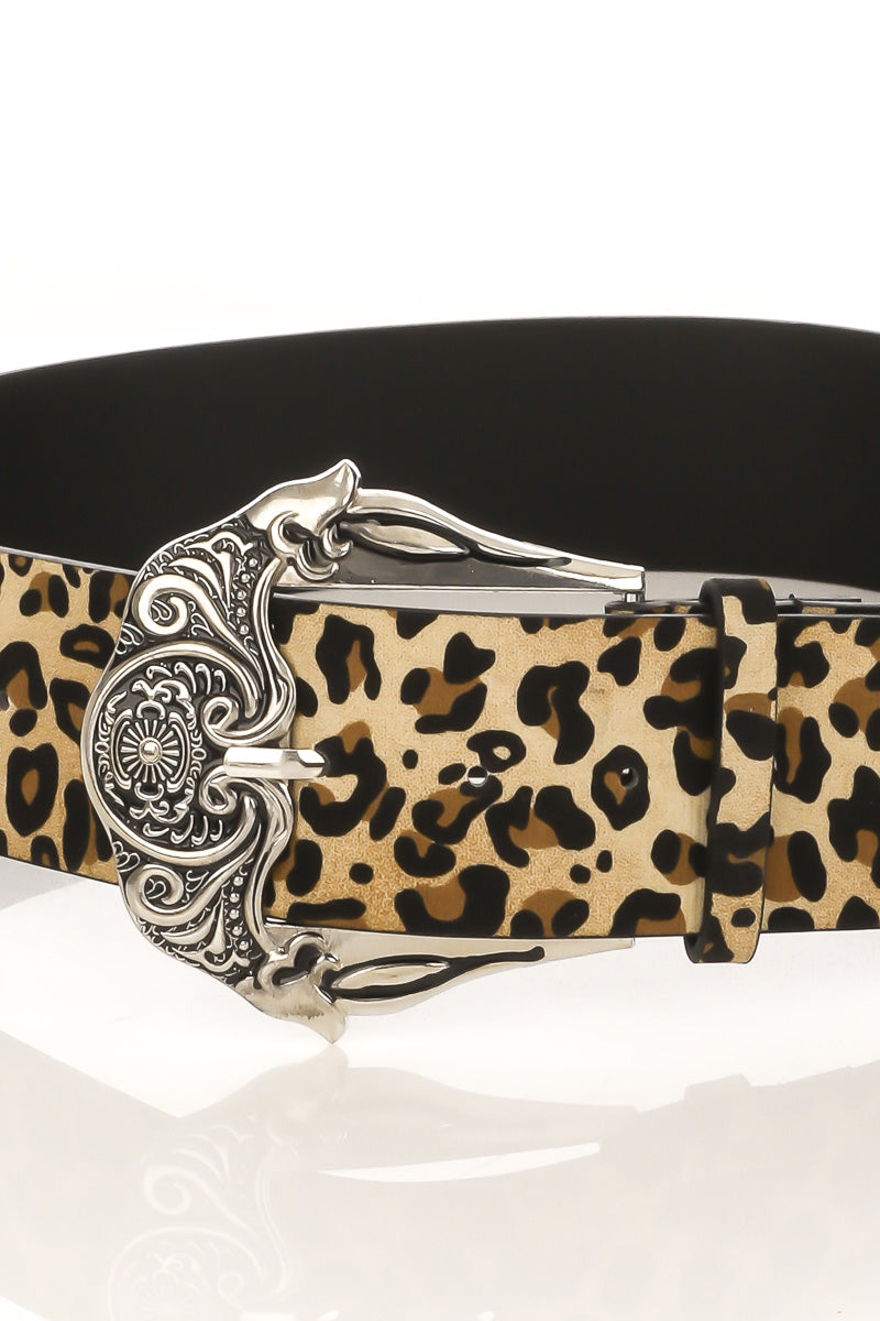 Large Buckle Leopard Belt – Believe Inspire Beauty