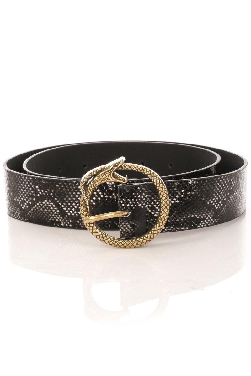 Faux leather snake buckle belt freeshipping - Believe Inspire Beauty